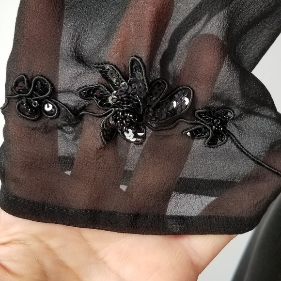 DAVID WARREN ▪ 100% Silk cocktail dress in black - Picture 6 of 8